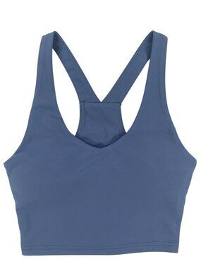 Level Baseline Crop Racer Back Sports Bra Slate Blue Women's Size XXS $48 NEW